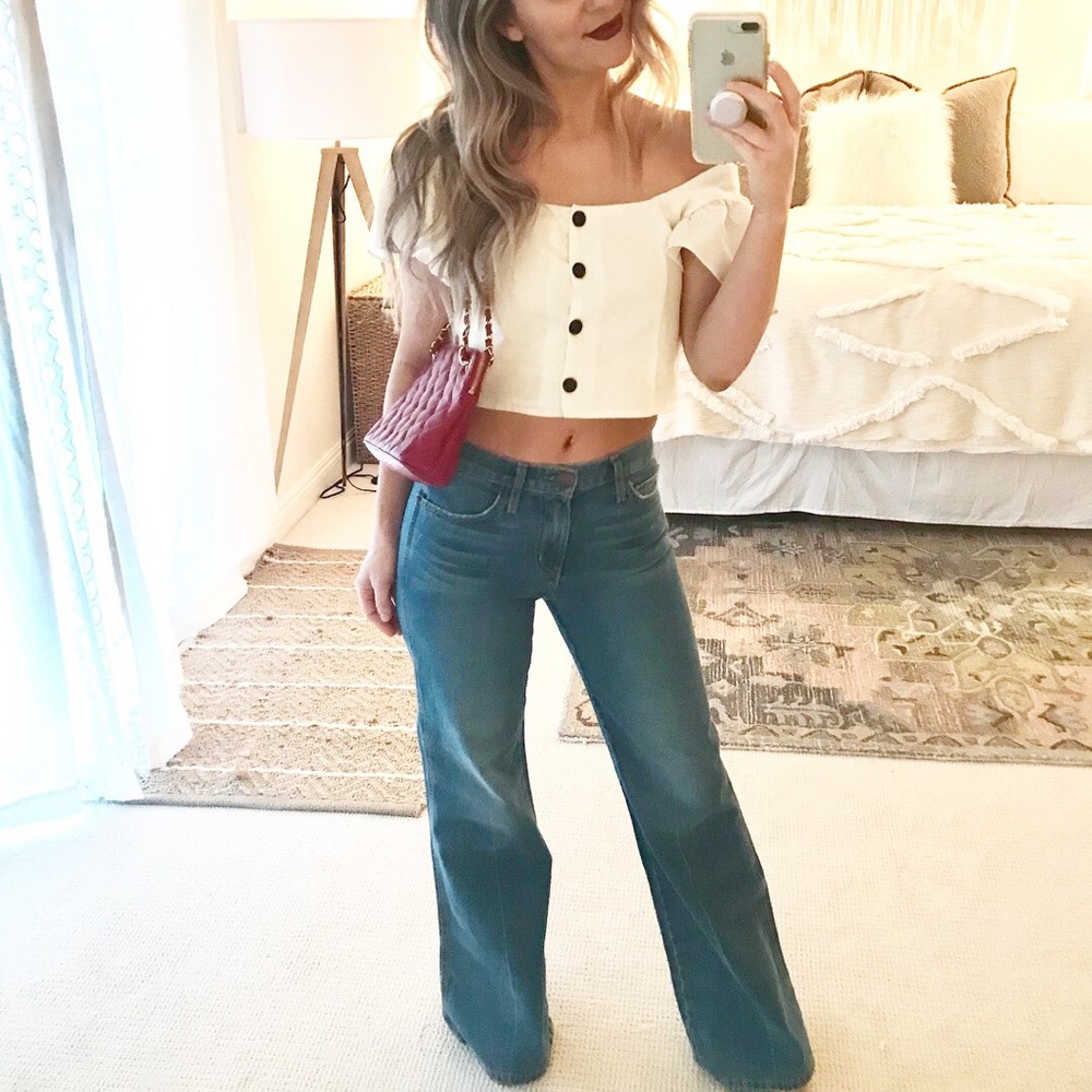 NWT Current/Elliot Wide Leg Bellbottom Flare Jeans